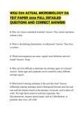 WGU D311 ACTUAL MICROBIOLOGY OA TEST PAPER 2026 FULL DETAILED QUESTIONS AND CORRECT ANSWERS