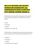 WGU D315 NETWORK AND SECURITY FOUNDATION EXAMINATION 2026 COMPREHENSIVE BUNDLE QUESTIONS WITH VERIFIED ANSWERS GRADED A&plus;