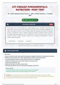 ATI Engage Fundamentals  Nutrition- Post test 20&plus; &lpar;2026 Updated&rpar; Solved Exams &plus; 100&percnt; Verified Solutions   Complete Q&A
