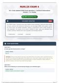 NUR125 Exam 4 95&plus; &lpar;Fully Updated 2026&rpar; Exam Questions &plus; Verified & Rationalized Answers   A&plus; Graded