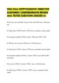 WGU D334 CRYPTOGRAPHY OBJECTIVE ASSESSMENT COMPREHENSIVE REVIEW 2026 TESTED QUESTIONS GRADED A&plus;