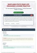 Maryland state exam life insurance license practice 30&plus; &lpar;Fully Updated 2026&rpar; Exam Questions &plus; Verified & Rationalized Answers   A&plus; Graded