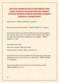 NUR 643E ADVANCED HEALTH ASSESSMENT FINAL  EXAM COMPLETE 250 QUESTIONS AND CORRECT  DETAILED ANSWERS &lpar;VERIFIED ANSWERS&rpar; &vert;ALREADY  GRADED A&plus;&vert;&vert;BRAND NEW&excl;&excl;