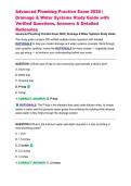 Advanced Plumbing Practice Exam 2026 &vert; Drainage & Water Systems Study Guide with Verified Questions&comma; Answers & Detailed Rationales