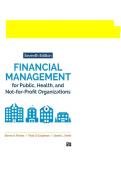 Solution Manual for Financial Management for Public Health and Not-for-Profit Organizations&comma; 7th Edition by Steven A&period; Finkler &ndash; Complete Chapter Solutions and Answers for Public Finance and Nonprofit Accounting Exam Preparation