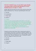 NUR 101&sol; NUR101 Exam 1 &lpar;Latest 2026 Update&rpar; Health  Assessment Guide Actual Exam&vert; Questions & Correct  Detailed Answers &vert;Graded A&plus; &vert; Fortis 