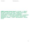 ASWB Complete Practice Exam&vert;&vert;&vert;&vert;EXAM &vert;&vert; MOST  RECENT EXAM ACTUAL COMPLETE REAL  EXAM QUESTIONS AND CORRECT  ANSWERS &lpar;VERIFIED ANSWERS&rpar; ALREADY  GRADED A&plus; &vert; GUARANTEED SUCCESS&excl;&excl;  NEWEST EXAM &vert; JUST RELEASED&excl;&excl; 2026 2027