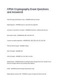 CPSA Cryptography Exam Questions and Answers