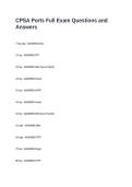 CPSA Ports Full Exam Questions and Answers