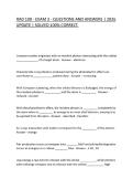 RAD 100 - EXAM 3 - QUESTIONS AND ANSWERS &vert; 2026 UPDATE &vert; SOLVED 100&percnt; CORRECT&period;