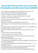 CER Certified Endoscope Reprocessor Exam Study Guide &lpar;2026&sol;2027&rpar; &ndash; Questions and 100&percnt; Correct Answers