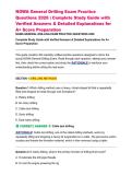 NGWA General Drilling Exam Practice Questions 2026 &vert; Complete Study Guide with Verified Answers & Detailed Explanations for A&plus; Score Preparation