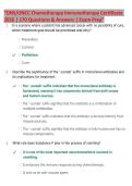 ONS&sol;ONCC Chemotherapy Immunotherapy Certificate  2026 &vert; 170 Questions & Answers &vert; Exam Prep