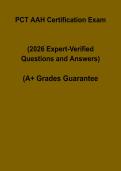 PCT AAH Certification Exam PDF &ndash; Study Guide&comma; Questions & Answers