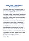 MGT 2210 Test 3 Questions With Complete Answers