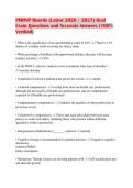 PMHNP Boards &lpar;Latest 2026 &sol; 2027&rpar; Real Exam Questions and Accurate Answers &lpar;100&percnt; Verified&rpar;