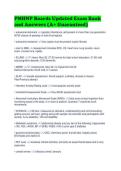 PMHNP Boards Updated Exam Bank and Answers &lpar;A&plus; Guaranteed&rpar;