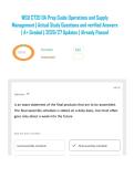 WGU C720 OA Prep Guide Operations and Supply Management &vert; Actual Study Questions and verified Answers &vert; A&plus; Graded &vert; 2026&sol;27 Updates &vert; Already Passed