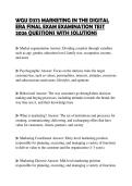 WGU D373 MARKETING IN THE DIGITAL ERA FINAL EXAM EXAMINATION TEST 2026 QUESTIONS WITH SOLUTIONS