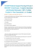 NUR209 Medical Surgical Nursing II Exam 1 2026&sol;2027 Actual Exam - Complete Questions with Detailed Rationales &vert; 100&percnt; Verified Graded A&plus; Pass Guaranteed - A&plus; Graded