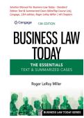 Solution Manual For Business Law Today - Standard Edition Text & Summarized Cases &lpar;MindTap Course List&rpar;&comma; Cengage&comma; 13th edition&comma; Roger LeRoy Miller &vert; Chapter 1-25 &vert; All Chapters 