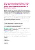 EXOS Performance Specialist Exam Practice Guide 2026 &vert; Complete Question Bank with Verified Answers & Detailed Rationales for Certification Success