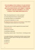 FCLE &lpar;FLORIDA CIVIC LITERACY EXAM&rpar; NEWEST  2026 ACTUAL EXAM TEST BANK&vert; COMPLETE 400  REAL EXAM QUESTIONS AND CORRECT VERIFIED  ANSWERS&sol; ALREADY GRADRED A&plus;&vert; FL CIVIC  LITERACY TEST PREP &lpar;MOST RECENT&excl;&excl;&rpar; 