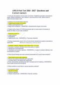 AMLS Post Test Questions and Correct Answers 2026  2027