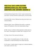 WGU D427 DATA APPLICATIONS CERTIFICATION 2026 TEST PAPER QUESTIONS AND ANSWERS GRADED A&plus;