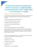 NUR209 Medical Surgical Nursing II Exam 3 2026&sol;2027 Actual Exam - Complete Questions with Detailed Rationales &vert; 100&percnt; Verified Graded A&plus; Pass Guaranteed - A&plus; Graded