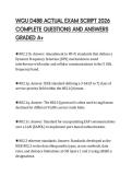 WGU D488 ACTUAL EXAM SCRIPT 2026 COMPLETE QUESTIONS AND ANSWERS GRADED A&plus;