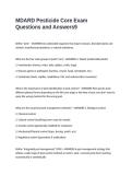 MDARD Pesticide Core Exam Questions and Answers