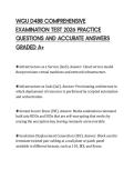 WGU D488 COMPREHENSIVE EXAMINATION TEST 2026 PRACTICE QUESTIONS AND ACCURATE ANSWERS GRADED A&plus;