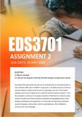EDS3701 Assignment 2 Semester 1 ANSWERS 2026 - Due 29 May 2026