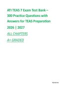 ATI TEAS 7 Exam Test Bank &ndash; 300 Practice Questions with Answers for TEAS Preparation