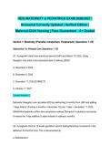 HESI MATERNITY & PEDIATRICS EXAM 2026&sol;2027 &vert; Answered Correctly Updated &vert; Verified Edition &vert; Maternal-Child Nursing &vert; Pass Guaranteed - A&plus; Graded