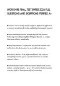 WGU D488 FINAL TEST PAPER 2026 FULL QUESTIONS AND SOLUTIONS VERIFIED A&plus;