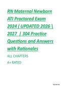 RN Maternal Newborn ATI Proctored Exam 2024 &lpar; UPDATED 2026  2027 &vert; 304 Practice Questions and Answers with Rationales
