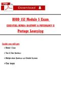 BIOD 152 Final Exam &lpar;2026&sol;2027&rpar; Essential Human Anatomy & Physiology II &vert; Portage Learning &lpar;PDF&rpar;