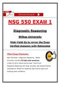 NSG 550 Exam 1 Diagnostic Reasoning &lpar;2026&sol;2027&rpar; PDF &vert; Nursing &vert; Wilkes University