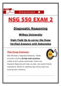 NSG 550 Exam 2 Diagnostic Reasoning &lpar;2026&sol;2027&rpar; PDF &vert; Nursing &vert; Wilkes University