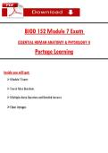 BIOD 152 Module 7 Exam &lpar;2026&sol;2027&rpar; Essential Human Anatomy & Physiology II &vert; Portage Learning &lpar;PDF&rpar;