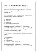 MODULE 4 - PCOL & PHARMACOKINETICS QUESTIONS WITH COMPLETE SOLUTIONS