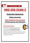 NSG 550 Exam 3 Diagnostic Reasoning &lpar;2026&sol;2027&rpar; PDF &vert; Nursing &vert; Wilkes University