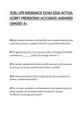 XCEL LIFE INSURANCE EXAM 2026 ACTUAL SCRIPT PRESENTING ACCURATE ANSWERS GRADED A&plus;