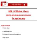 BIOD 152 Module 5 Exam &lpar;2026&sol;2027&rpar; &vert; Human Anatomy & Physiology II &vert; Portage Learning &lpar;PDF