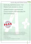 NURS 684 MIDTERM EXAM 1 TOP  PREDICTION GRADED A&plus; &lpar;WCU&rpar;  updated Versions Questions and  Correct Answers with Rationales&sol; RN  HESI Exit Predictor