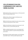 XCEL LIFE INSURANCE EXAM 2026 COMPREHENSIVE STUDY GUIDE WITH VERIFIED SOLUTIONS