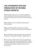 XCEL LIFE INSURANCE EXAM 2026 PREMIUM REVIEW SET PROVIDING DETAILED ANSWER KEY