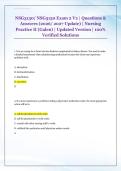 NSG3130&sol; NSG3130 Exam 2 V2 &vert; Questions &  Answers &lpar;2026&sol; 2027 Update&rpar; &vert; Nursing  Practice II &lpar;Galen&rpar; &vert; Updated Version &vert; 100&percnt;  Verified Solutions